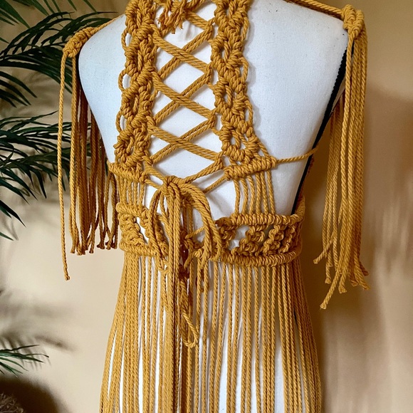 Handmade Macrame Crochet Dress - Picture 16 of 17